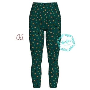 LuLaRoe Green Patterned Leggings